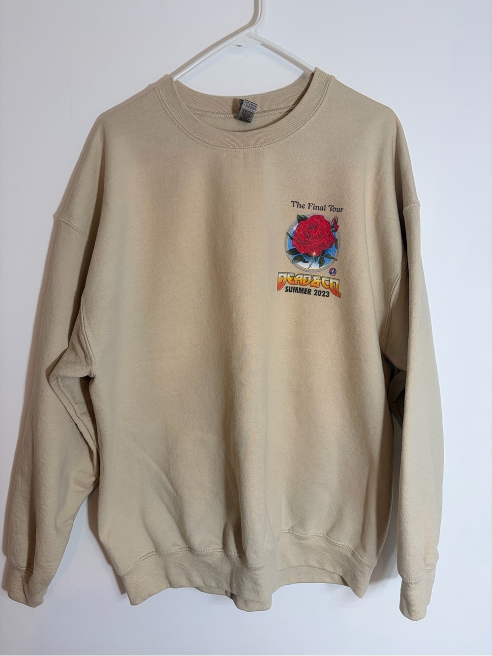 EUC Dead & Co Beige Crewneck Sweatshirt The Final Tour xl